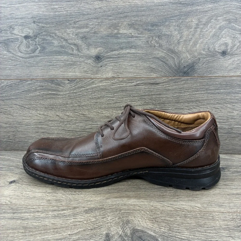 Dockers Pro Style Mens Brown Leather Oxford Dress Shoes Lace Up Comfort 13M